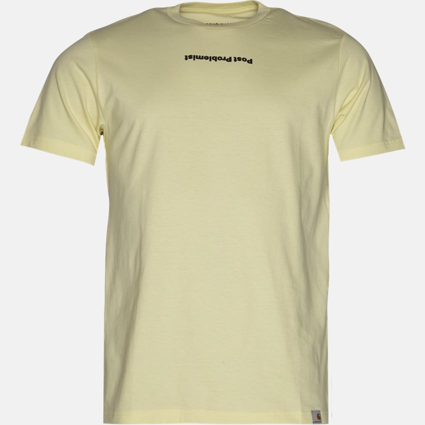 Carhartt WIP T-shirts S/S POST PROBLEMIST I023883 SOFT YELLOW/BLK